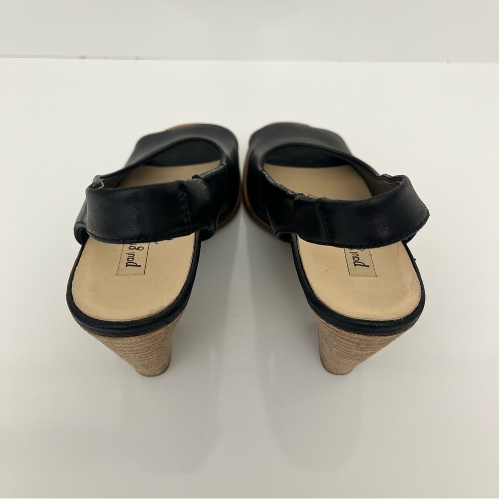 PAUL GREEN Savanah Slingback Peep Toe Leather Sandals in Black Women US 5 - Picture 9 of 13